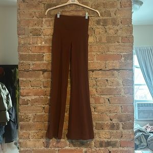 Athleta salutation stash flare pants. Size XS. Mahogany brown. Worn once.